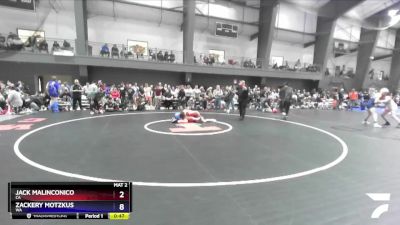 138 lbs Semifinal - Jack Malinconico, CA vs Zackery Motzkus, WA