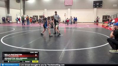 100 lbs Cons. Semi - Remington Willingham, Fort Payne Youth Wrestling vs Bella Partington, Arab Youth Wrestling