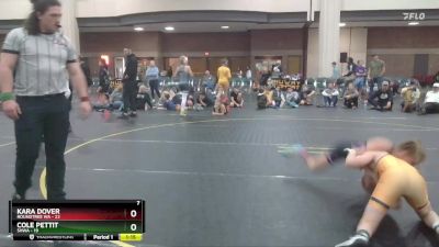 110 lbs Finals (8 Team) - Kara Dover, Roundtree WA vs Cole Pettit, SHWA