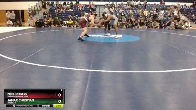 197 lbs 1st Place Match - Jamar Christian, Averett vs Nick Rogers, Springfield College