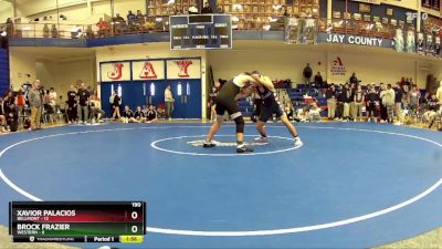 190 lbs Semis & Wb (16 Team) - Xavior Palacios, Bellmont vs Brock Frazier, Western