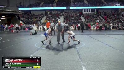 80 lbs Quarterfinal - Bentley Lohmeier, Manhattan vs Collin Johnson, Winfield