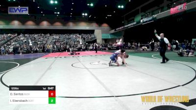 125 lbs Consi Of 64 #2 - Odyn Santos, Buckaroo Wrestling vs Isaiah Ebersbach, OCRTC