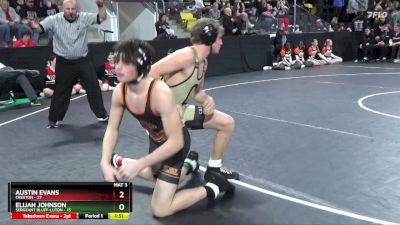 144 lbs Finals (1st & 3rd) - Elijah Johnson, Sergeant Bluff-Luton vs Austin Evans, Creston