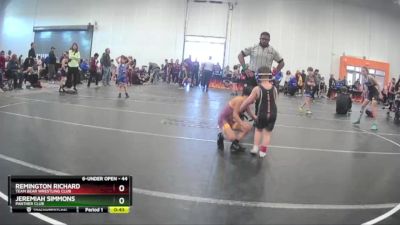 44 lbs Cons. Round 1 - Remington Richard, Team Bear Wrestling Club vs Jeremiah Simmons, Panther Club