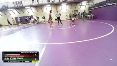 138 lbs Cons. Round 2 - Ryan Schmalzbach, MoWest Wrestling vs Terran Manson, Central Valley Wrestling Club