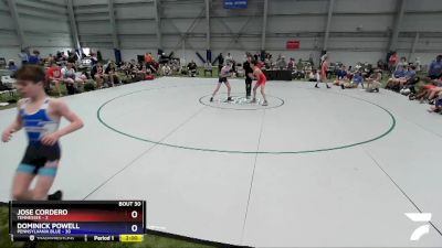 100 lbs Placement Matches (16 Team) - Jose Cordero, Tennessee vs Dominick Powell, Pennsylvania Blue