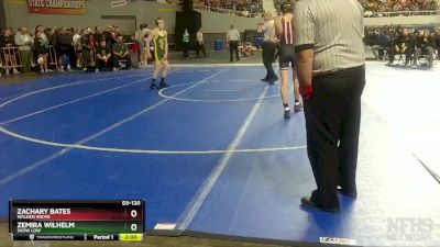 D3-120 lbs Semifinal - Zachary Bates, Walden Grove vs Zemira Wilhelm, Show Low