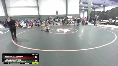 74 lbs Semifinal - Logan Crawford, Deer Park Ironman Wrestling Club vs Andrew O`Donnell, Mat Demon Wrestling Club