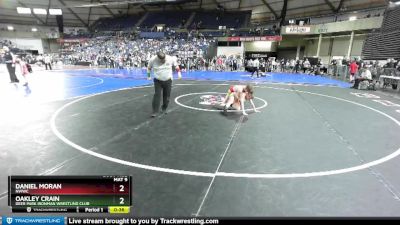 77 lbs Quarterfinal - Daniel Moran, NWWC vs Oakley Crain, Deer Park Ironman Wrestling Club