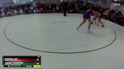 193 lbs Quarterfinal - Hudson Last, Battle Creek Brave Elite vs Jaeden Thompson, Norfolk Wrestling Club