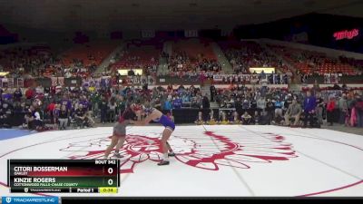 110 lbs Cons. Semi - Kinzie Rogers, Cottonwood Falls-Chase County vs Citori Bosserman, Oakley