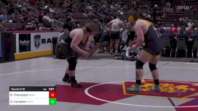 285 lbs Round Of 16 - Gavin Thompson, Brockway vs Aiden Compton, Notre Dame-GP