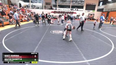 70 lbs Round 2 - Whitt Giardina, Stratford Youth Wrestling vs Benton Bassett Iii, Morris Fitness