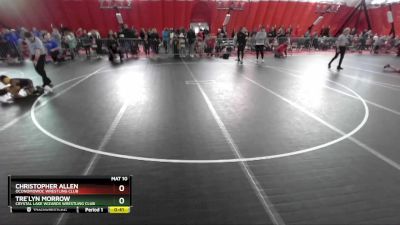 49 lbs 1st Place Match - Christopher Allen, Oconomowoc Wrestling Club vs Tre`Lyn Morrow, Crystal Lake Wizards Wrestling Club