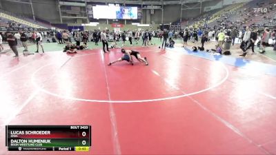 132 lbs Cons. Round 5 - Dalton Humeniuk, Bison Wrestling Club vs Lucas Schroeder, Iowa