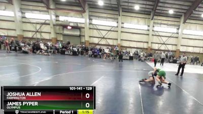 129 lbs Cons. Round 5 - Joshua Allen, Farmington vs James Pyper, Olympus