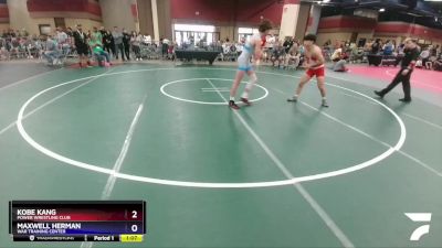 138 lbs Cons. Round 3 - Kobe Kang, Power Wrestling Club vs Maxwell Herman, WAR Training Center