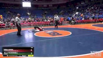 110 lbs Quarterfinal - Nina Hamm, Flossmoor (Homewood-F.) vs Ella McDonnell, Morris