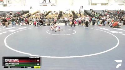 80 lbs Quarterfinal - Tyler Foster, WRCL Wrestling Club vs Drew Telesky, Club Not Listed