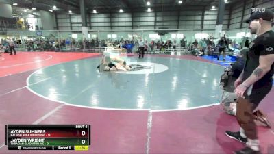 120 lbs Round 3 (4 Team) - Ayden Sumners, RALEIGH AREA WRESTLING vs Jayden Wright, THRACIAN GLADIATOR WC