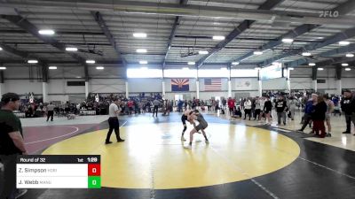 126 lbs Round Of 32 - Zachariah Simpson, Horizon vs Jj Webb, Manu WC