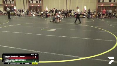 92 lbs Round 3 - Mason Rausenberger, Town Wrestling vs Shane Wendolowski, Olympic