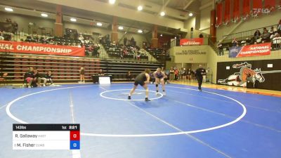 143 lbs Consi Of 8 #2 - Reagen Gallaway, Hastings (Neb.) vs Micah Fisher, Cumberlands (Ky.)