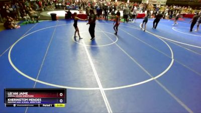 115 lbs Cons. Round 5 - Lei`ani Jaime, Animal House Wrestling vs Kheringtom Mendes, Mayfair High School Wrestling