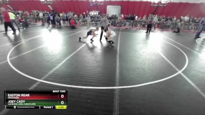 87 lbs Quarterfinal - Joey Cady, LaCrosse Area Wrestlers vs Easton Rear, Wisconsin