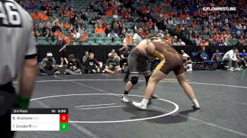 285 lbs 3rd Place - Brian Andrews, Wyoming vs Tate Orndorff, Utah Valley