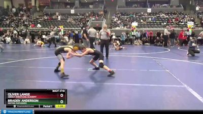 85 lbs Cons. Round 7 - Oliver Lange, Sebolt Wrestling Academy vs Braden Anderson, Hinton Mathawks