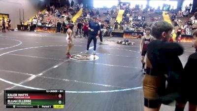 80 lbs Quarterfinal - Kaleb Watts, Bison Takedown Club vs Elijah Ellerbe, Foundation Wrestling