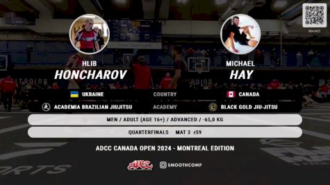Hlib Honcharov vs Michael Hay 2024 ADCC Montreal Open