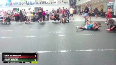 88 lbs Round 7 (10 Team) - Gage Richardson, Florida Scorpions Gold vs Hanny Khadir, Florida Scorpions Black