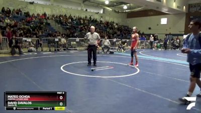 120 lbs Cons. Semi - David Davalos, Santa Fe vs Mateo Ochoa, Martin Luther King