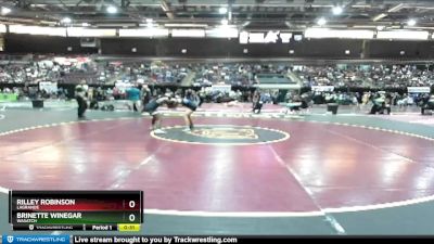 132 lbs Cons. Round 4 - Brinette Winegar, Wasatch vs Rilley Robinson, LaGrande