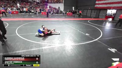 70 lbs Quarterfinal - Audrina Kammerud, Sarbacker Wrestling Academy vs Sawyer Viebrock, St. Croix Falls