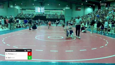 120 lbs Quarterfinal - Garrett Phillips, Bluff Wrestling Club vs Bryce Bell, Woodland Wrestling