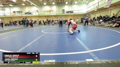 157 lbs Round 3 - Findley Smout, Wave Wrestling Club vs Owen Diemoz, Nixa High School