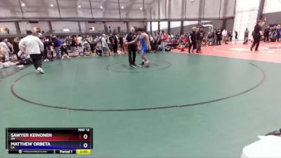 132 lbs Semifinal - Sawyer Keinonen, OR vs Matthew Orbeta, CA