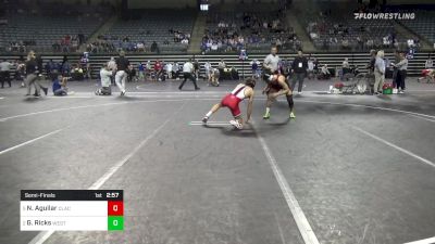 125 lbs Semifinal - Nicolas Aguilar, Clackamas vs Garrett Ricks, Western Wyoming