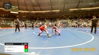 108 lbs Consi Of 8 #1 - Bradley Lazzerini, Team Tulsa Wrestling Club vs Patrick Dowty, Indian Creek Wrestling Club