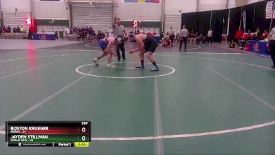 220 lbs Semis & 1st Wrestleback (8 Team) - Boston Krueger, Pierce vs Jayden Stillman, Logan View