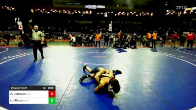 85 lbs Consi Of 16 #1 - Adrian Johnson, Drill Masters vs Lorenzo Milano, Byaa