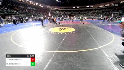 65 lbs Quarterfinal - Zach Silverstein, Oakland vs Dylan Silkowski, Ssaw