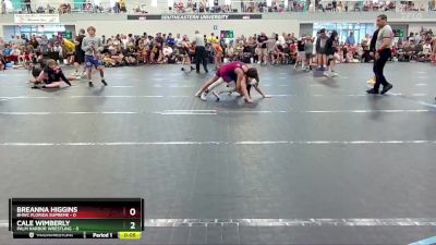 98 lbs Round 4 (6 Team) - Breanna Higgins, BHWC Florida Supreme vs Cale Wimberly, Palm Harbor Wrestling