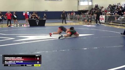 123 lbs 3rd Place Match - Ellabelle Taylor, Evergreen State vs Fernanda Lopez, Southern Oregon University