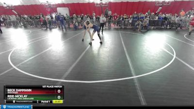 110 lbs 1st Place Match - Reid Nicklay, LaCrosse Area Wrestlers vs Beck Dammann, Wisconsin