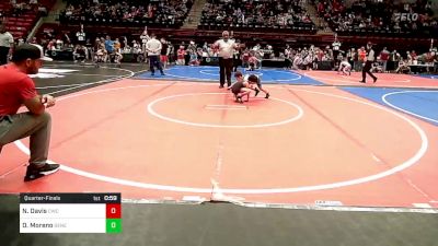 52 lbs Quarterfinal - Nelijah Davis, Claremore Wrestling Club vs Dominyck Moreno, Genesis Wrestling